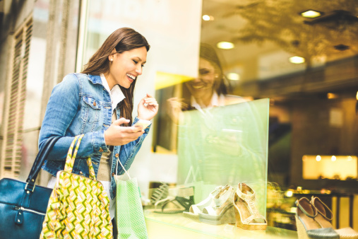 Beautiful woman with shopping bags Beautiful woman with shopping bags